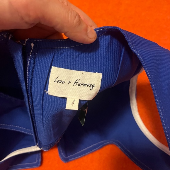 Love and Harmony slate blue contrasting seams denim bustier corset top NWT - Picture 7 of 14